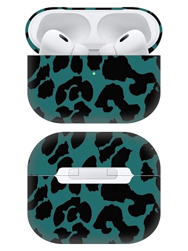 Coque AirPods Pro 2 antichoc rigide contre rayures léopard bleu