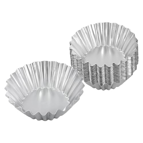 Xinsheinelry Moldes para Tartas Y Huevos De 20 Piezas Sartenes Pequeñas Aluminio Tazas Magdalenas Y Magdalenas Tartaletas Moldes Galletas Herramienta Hornear Sartenes Pequeñas Aluminio