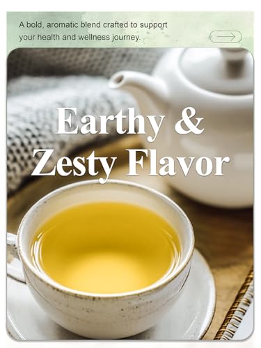 Image of LOOMICA Turmeric Ginger Tea Bags, Caffeine Free, 100% Natural Warm & Spicy Herbal Blend with Zesty Turmeric and Ginger for Comfort, Individually Wrapped Bags, 20 Counts