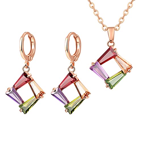 Juego de 3 piezas KnSam en oro rosa, el regalo ideal de joyería para mujer