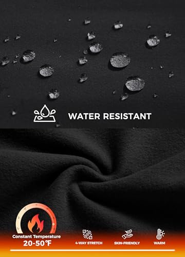 Willit Women's Fleece Lined Pants with Zipper Pockets Winter Thermal Warm Hiking Straight Leg Pants 27"/29"/31"3