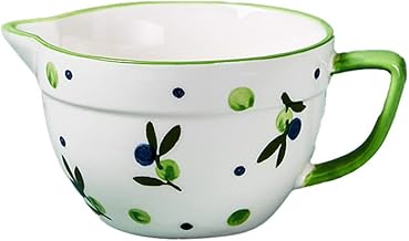 Fansipro Tigela de mistura sólida, tigela de agitar, kits de acessórios na loja de bolos; shopping center; coquetel, 75 x 115 (MM), branco, verde, 1 peça de tigelas de mistura / tigela de agitação