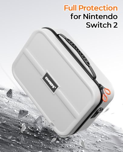 Image of COOWPS Switch 2 Case for Nintendo Switch 2, with 4Pcs Thumb Grips, 20 Game Card Slots, Portable Full Protection All In One Travel Storage Case for Switch 2 Console Pro Controller Accessories