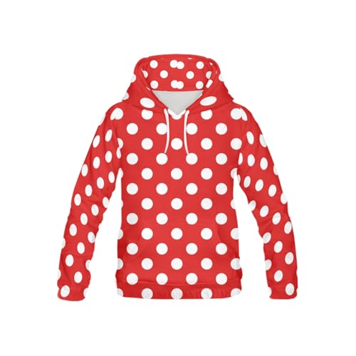 Dots Long-sleeve All Over Print Athletic Hoodies Pullover Sweatshirt