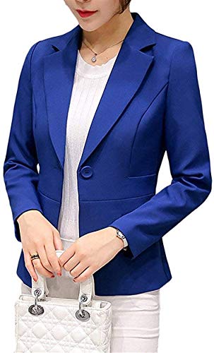 Uni-Wert Blazer Mujer Chaqueta de Traje Slim Fit Elegante Casual Oficina Negocios Outwear Solapa Manga Larga Chaqueta de Traje para Mujer