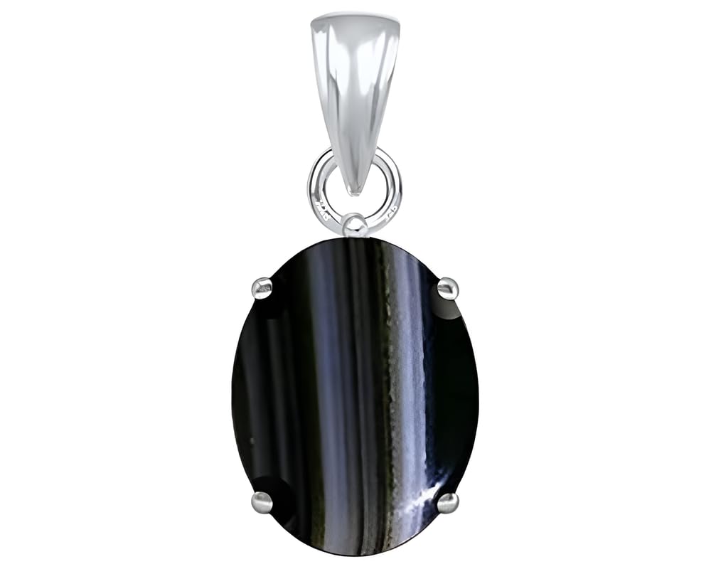 PTM Sterling Silver Sulemani Hakik 3.25 to 10.25 Ratti or 3.00 to 9.50 Carat Natural Certified Astrological Gemstone 925 Bis Hallmark pendant for Men & Women
