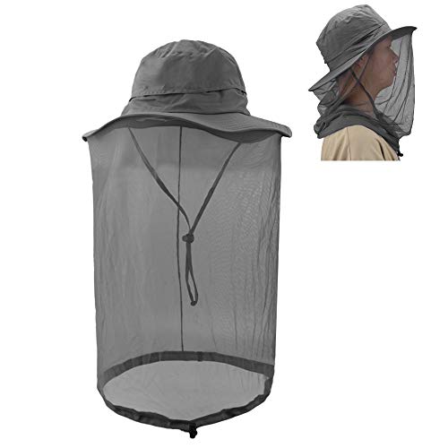 KRATARC Outdoors Fishing Hat Sun Cap Breathable Lightweight Wide Brim with Anti-Mosquito Net