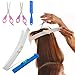 Produktbild Haarschneide Hilfe Clip TAIZER 5 Stück Haarschneidewerkzeug Set DIY Haarschnitt Klammern Styling Ruler Trimm Split Ends Schere Haarschneideschere Frisurenhilfe Werkzeug Trim Pony Frisur, ijfgj-11