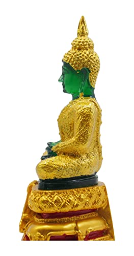 Estatua de Buda Esmeralda 7 in para meditación y decoración miniatura 3