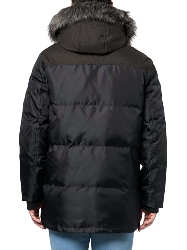 Image of Andrew Marc Men's Outerwear Tripp Mixed Media Faux Fur Hooded Parka