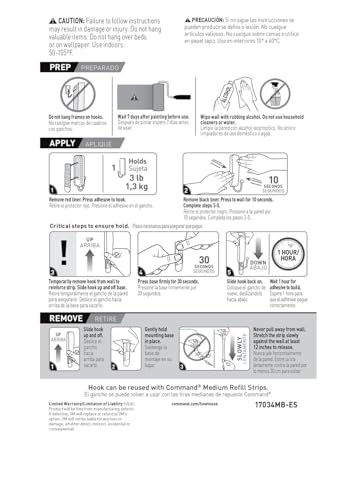 Command Medium Black Hooks, 2 Hooks, 4 Strips - image 9