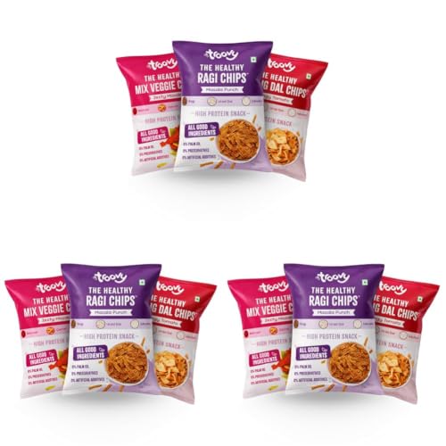 Image of Troovy Healthy Mixed Chips | Tasty & High Protein Snacks | 30% Of Protein Needs | No Palm Oil, Cholesterol or Trans Fats | (Pack of 9)
