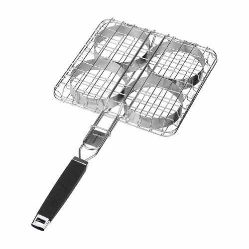 LANDMANN Pure Grillbräter | Für 4 Hamburger Patties...