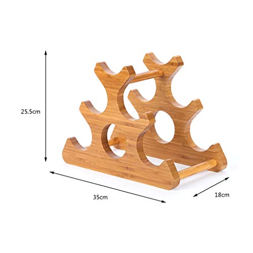Soporte para Vino de Bambú para 6 Botellas miniatura 2
