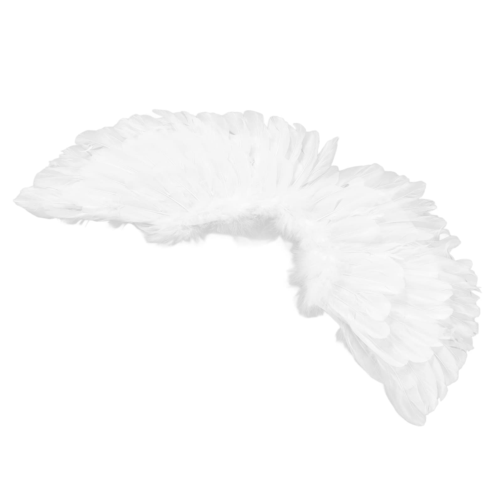 Angel Wing Headband, Birthday Gift Feather Wing White Exquisite for Halloween Party for Children (Small Angel Three Piece Set)