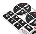 GLEEMAX 2pcs AC Dash Button Decal + Radio Button Repair Kit Stickers, Decal Replacement for 2007-2015 GM Vehicles Car SUV Van Truck Chevy Accessories
