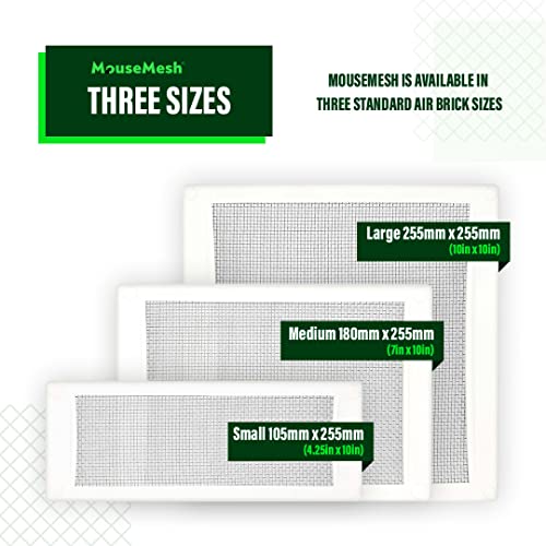 Mousemesh Mittelweiße Schädlingsschutzabdeckung für Lüftungsziegel