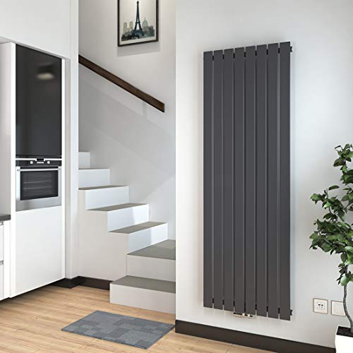 Preisvergleich Produktbild Design Heizkörper 1800x620mm Mittelanschluss Anthrazit Einlagig 1317 Watt, Paneelheizkörper Vertikal Heizung Radiator
