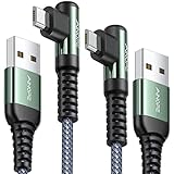 ✅Ergonomisches rechtwinkliges Design: Die 90 ° entworfenen Enden minimieren die Leichtigkeit und halten das Kabel aus dem Weg, so dass es einfacher und bequemer ist, Spiele zu spielen, Videos anzusehen und E-Books während des Ladevorgangs zu lesen.