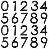 Pack of 20, Self Adhesive Black Waterproof Mailbox Numbers 0-9, lyfLux Door Address Numbers Stickers for Apartments, Hotel, Offices, Decoration Projects (2 Inch)