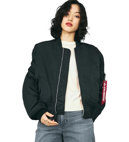 [アルファインダストリーズ] アウター MA-1 ショート丈 TA7182 レディース BLACK