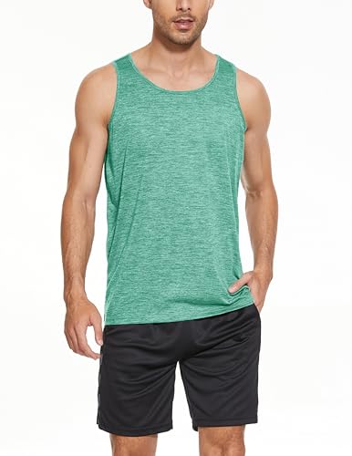 MAGCOMSEN Herren Quick Dry Sport T-Shirt Laufen Fitness Tankshirts Sommer Outdoor Deathschnitt