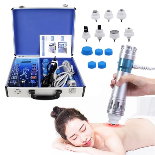 Máquina De Terapia De Ondas De Choque Con 7 Cabezales De Masaje, Máquina De Terapia De Ondas De Choque Eléctrica, Con Pantalla Táctil Y 12 Modos De Masaje, Adecuada Para Salones De Belleza.