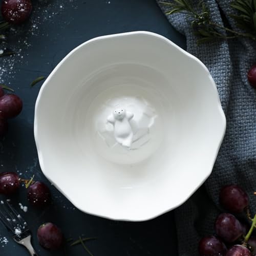 Bol céramique ours polaire récipient polyvalent soupe et salade - 4