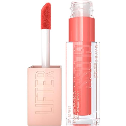 Maybelline New York Lip Gloss with Plumping and Moisturizing Effect, Defined Lips, With Hyaluronic Acid, Lifter Gloss Candy Drop, Shades: 22 Peach Ring, 5,4 ml