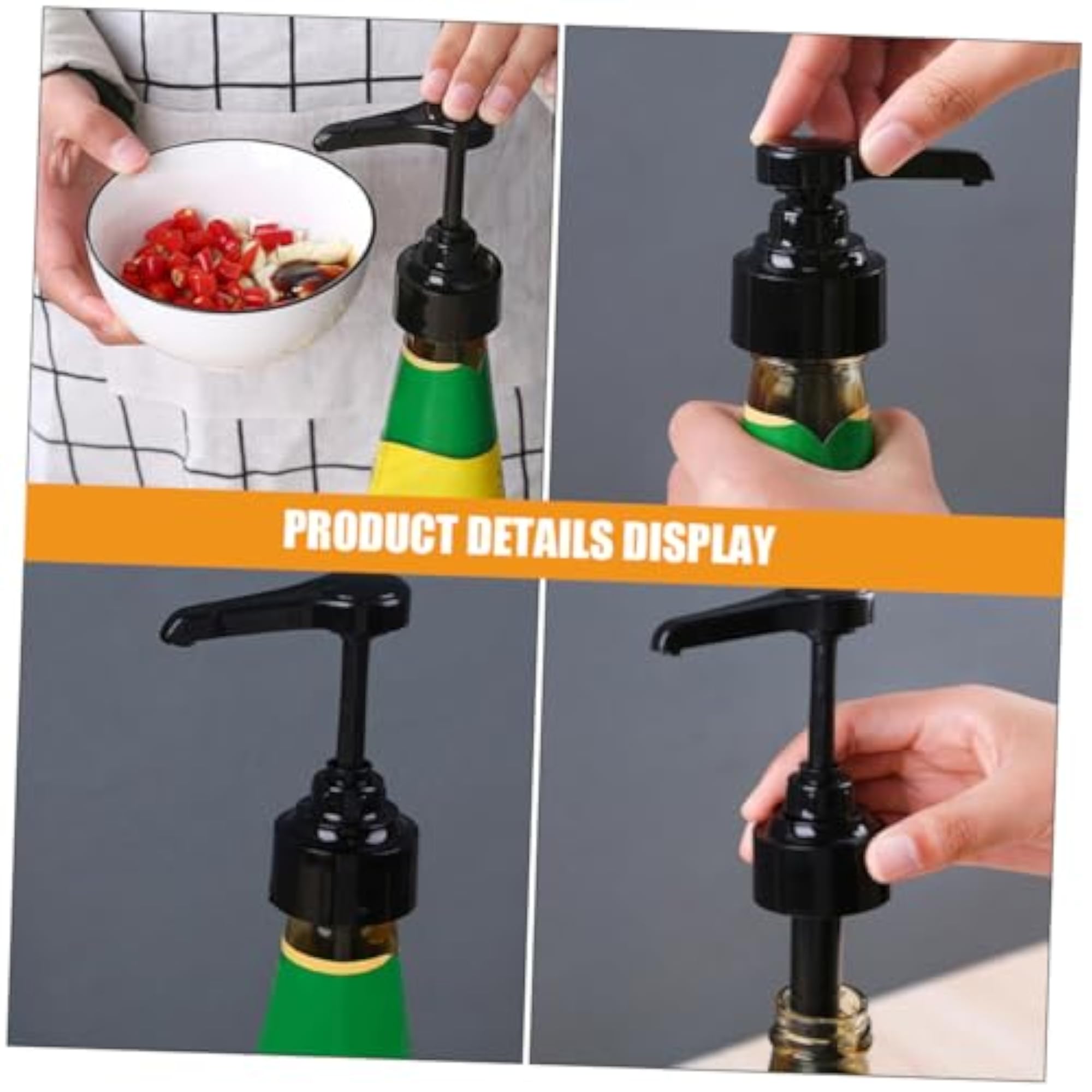 6Pcs Oyster Sauce Pump Food Grade Bottle Pressing Pumps