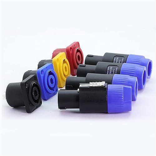 NL4FC conector de 4 pines macho hembra a panel jack cables altavoz pasivo amplificador amarillo 4