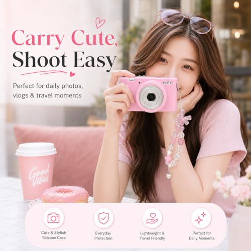 Funda de silicona rosa para cámara Sony ZV-1F/ZV-1 II/ZV-1M2 miniatura 6