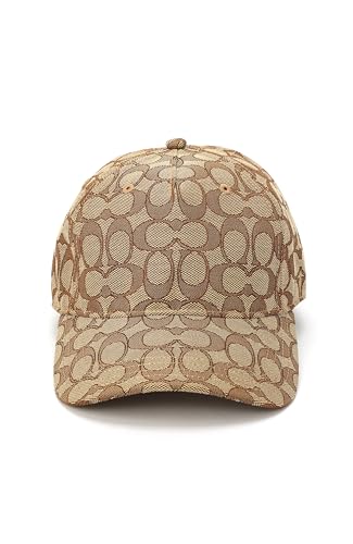 COACH Signature C Jacquard Baseball Hat Tan