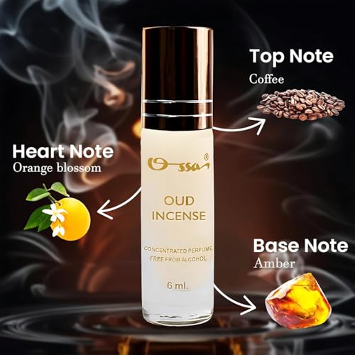 Image of Ossa Oud Incense Concentrated Perfume 6ml | Alcohol Free Roll On Attar For Men And Women | Premium Long Lasting Unisex Fragrance With Rich Woody & Amber Notes | Elegant Scent For All-Day Wear