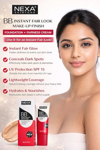 Image of NEXA Fairtone BB Cream - Instant Fair Look Makeup Finish, Foundation + Fairness Cream with SPF 15 (40 ml)