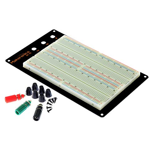 Makeronics Solderless 1660 Tie-Points Breadboard With Aluminum Back Plate For Circuit/Arduino/Raspberry Pi Prototyping Powered By Makeronics Technology #TOP2