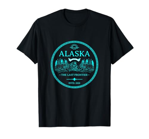 Maglietta Alaska Alaska The Last Frontier Alaska Vacation Maglietta