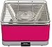 Produktbild Feuerdesign® TEIDE Holzkohle-Tischgrill Fuchsia Pink | mit wiederaufladbarem Lüfter-Motor für rauchfreien Grillspaß | Premium Holzkohlegrill inklusive Grillzange und komfortabler Tragetasche