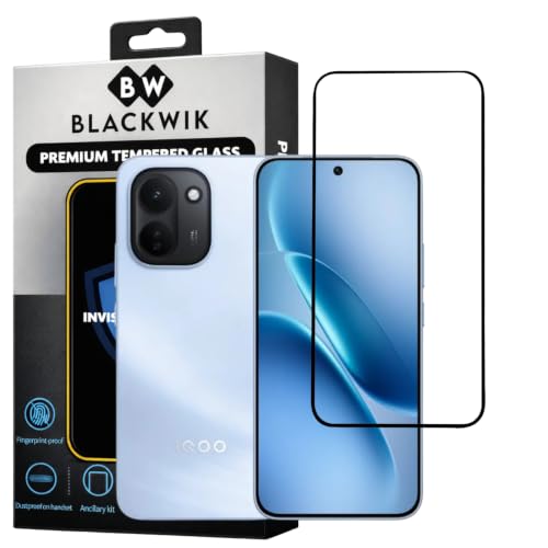 Image of Blackwik Tempered Glass Screen Protector for IQOO Z11 4G with Edge-To-Edge Protector Coverage | Easy Installation Kit (Black)