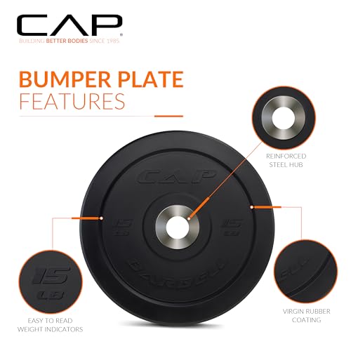 Image of CAP Barbell Rubber Olympic Bumper Plate | Multiple Options /Colors
