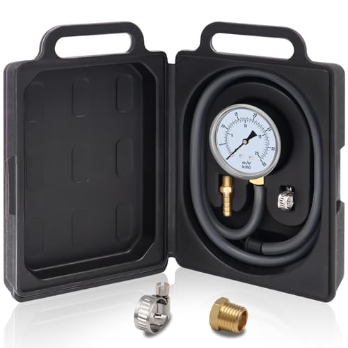 Boltigen Manometer Gas Pressure Tester, Natural Gas or LP Gas Manifold Pressure Test Kit with Gauge 0-35'' W.C, 1/8'' NPT, 1/4'' NPT Barb Fitting LP Gas Pressure Tester, 40'' Hose