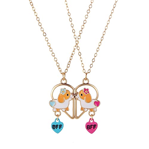 Lezmoii Best Friend Necklace Friendship Necklace Gifts Matching Magnetic Bff Necklace For 2 Girls  cover