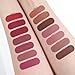 Kaely Dark Brown Gradient Matte Lipstick Lip Liner Pencil for Women, 2-in-1 Flawless Contour Gradual Ombre Effect Lipliners Pencil Lip Gloss Makeup Waterproof, labiales mate 24 horas originales, 15