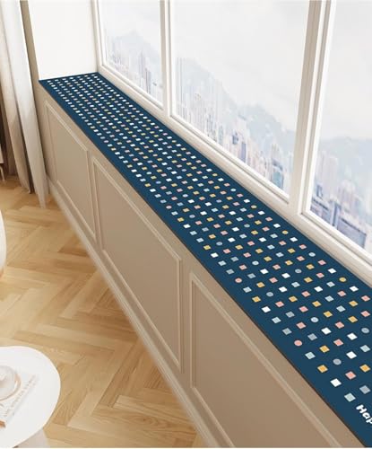 Window Sill Mat Narrow Adjustable Pad Diatomaceous Earth Mats-Dustproof Absorbent&Waterproof Protector for Bay Windows and Balconies Customizable Cut-to-Size Sill Mat (Speckled Blue 6 * 78.8in)
