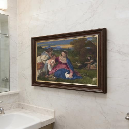 La Vierge du lapin impression sur toile grand format cadre suspendu mur bureau - 5