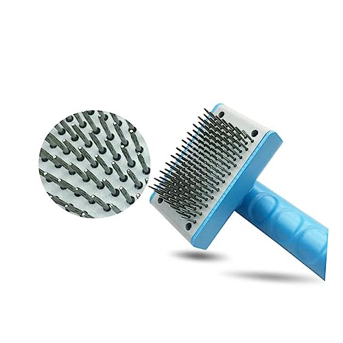 Angoily Easy to Use Pet Grooming Comb Hair Brush for Cats Pet Fur Knot Remover Slicker Brush for Long Short Hair