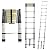 12.5 FT Aluminum Telescoping Ladder Collapsible Extension Ladder with Traceless Alu Tube Design Spring Loaded Locking Mechanism Aluminum Ladder for Outdoor Indoor Use 330 LB Capacity, EN131 Certified