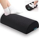 Topmener Ergonomic Foot Rest Cushion Foot Stool Under Desk with Massage Dots, Footrest Office with Washable Cover & Portable Handle, for Home Working& Office & Travel, Relieve Leg, Knee and Back
