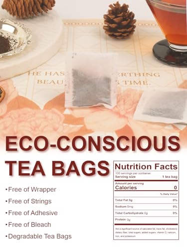 Image of TeeLux Decaf Chocolate Hazelnut Black Tea, Decaffeinated Black Tea Flavored with Natural Chocolate & Hazelnut, Smooth & Full-Bodied, 100 Count