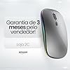 Mouse Sem Fio Premium Recarregável, Design Ergonômico, Clique Silencioso, Iluminação RGB Personalizável, Bluetooth 5.0 & Dongle USB, DPI Ajustável (Cor Cinza) - PREMIUM #5